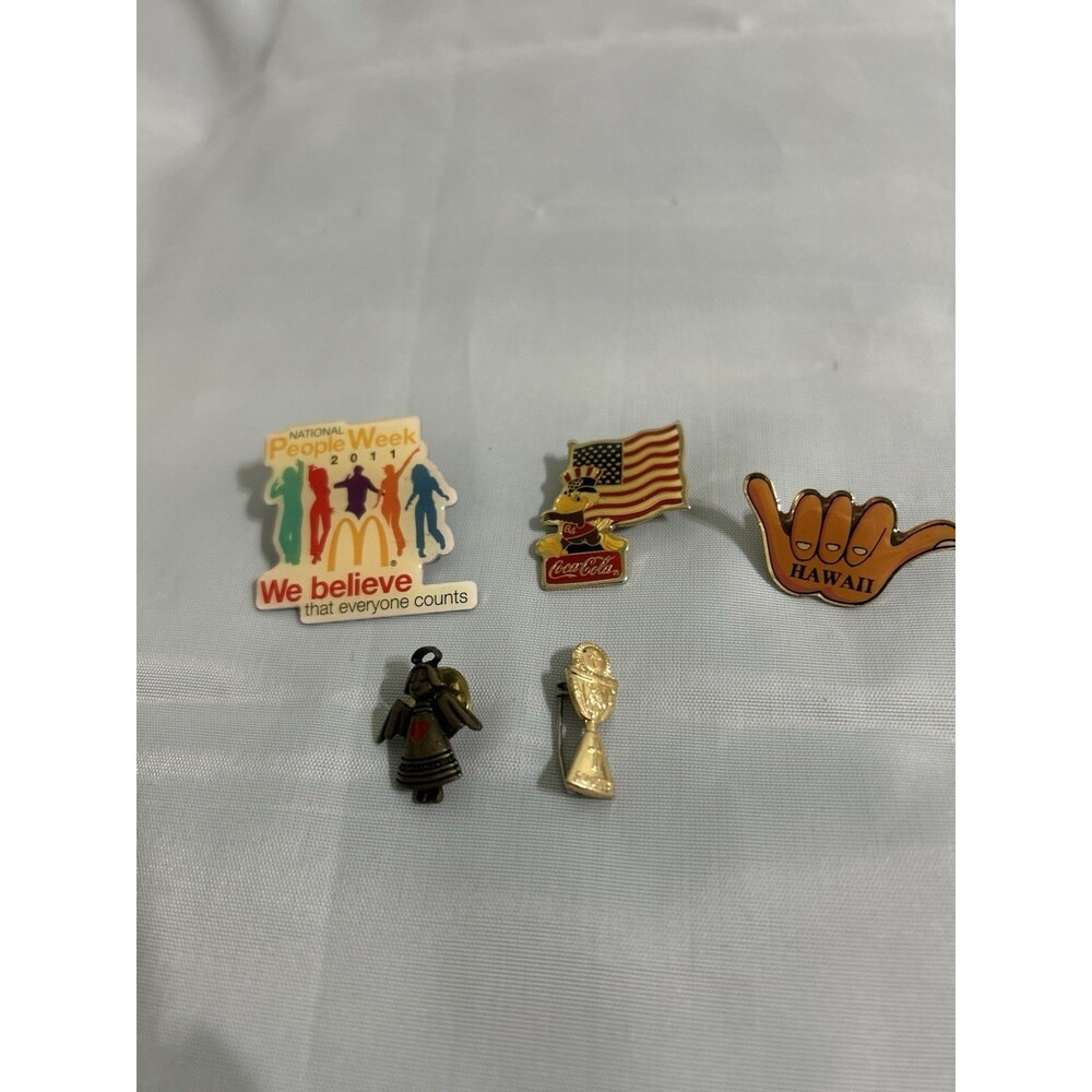 Lot of pins 5 total Advertising and angel